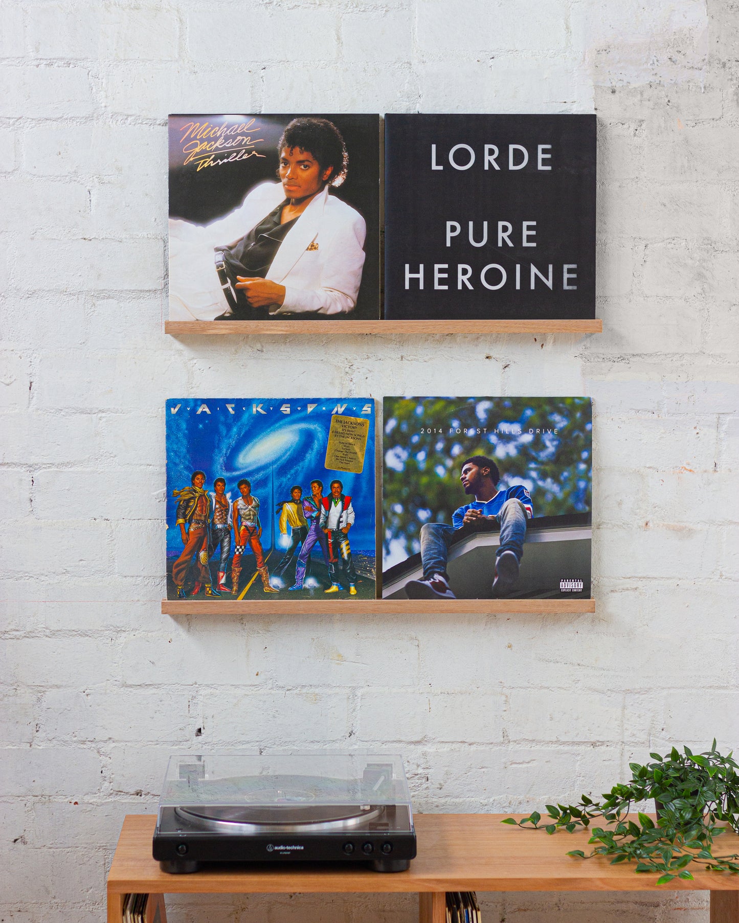 Double Vinyl Record Floating Display Shelf
