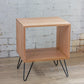 50cm Solid Hardwood Tasmanian Oak Record Player Stand W/ Hairpin Legs