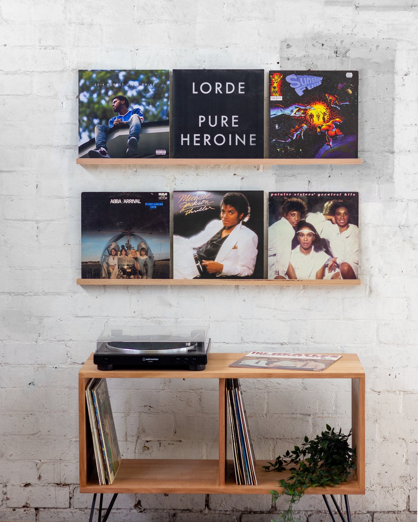 Triple Vinyl Record Floating Display Shelf