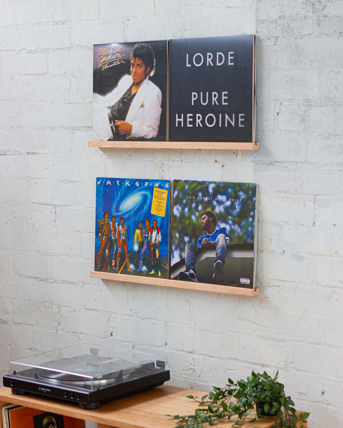 Double Vinyl Record Floating Display Shelf